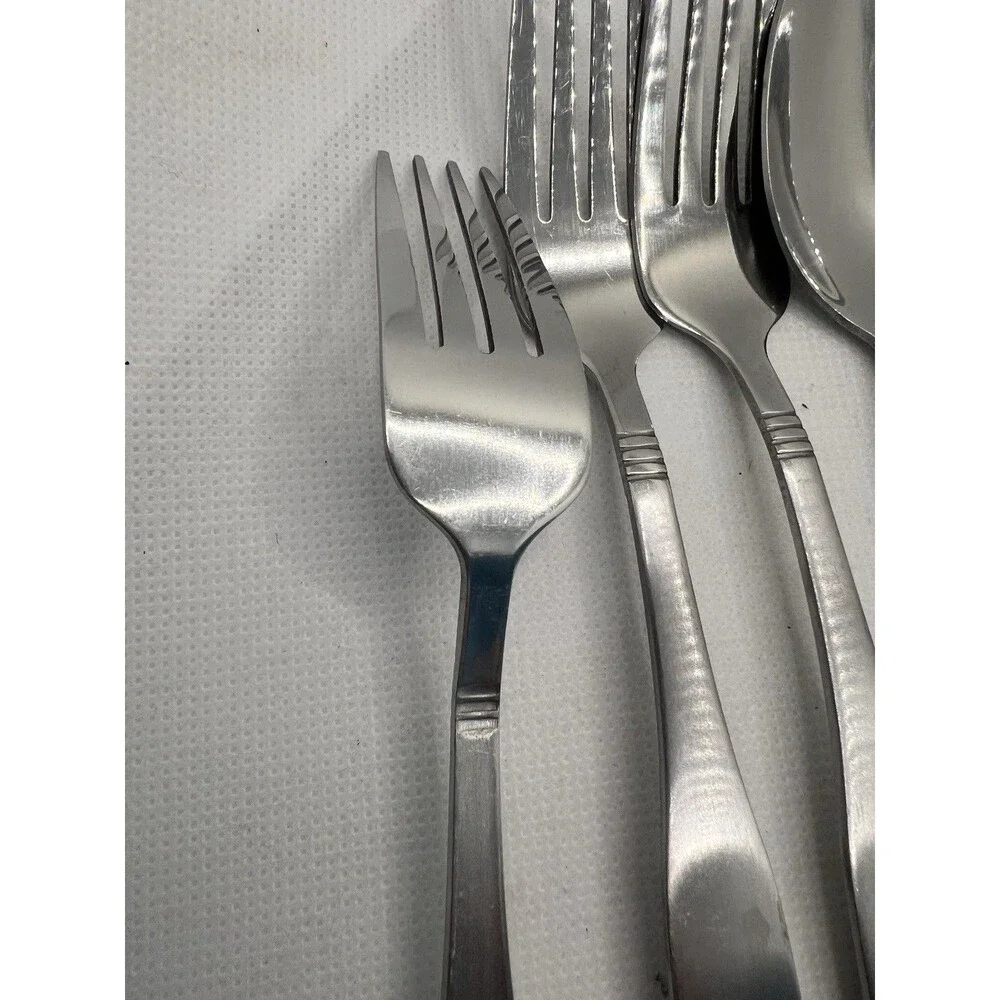 9 replacement pieces  faberware stainless Steel 3 Salad Forks 6 Spoons